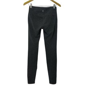 Athleta Chaturanga Leggings Womens Small Gray Herringbone Pants Workout 24x29"